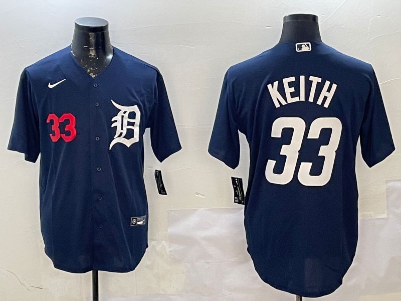 Men Detroit Tigers #33 Keith Drak Blue Game 2025 Nike MLB Jersey style 2->detroit tigers->MLB Jersey